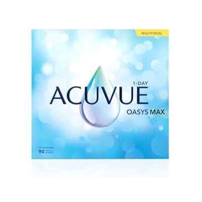 Acuvue OASYS MAX 1-Day MULTIFOCAL Tageskontaktlinsen – 90 Gleitsichtlinsen für den Nah-, Zwischen- und Fernbereich – Tageskontaktlinsen mit -8.00 dpt und BC 8.4 – UV Schutz & angenehmes Tragegefühl Acuvue OASYS MAX 1-Day MULTIFOCAL Tageskontaktlinsen – 90 Gleitsichtlinsen für den Nah-, Zwischen- und Fernbereich – Tageskontaktlinsen mit -8.00 dpt und BC 8.4 – UV Schutz & angenehmes Tragegefühl