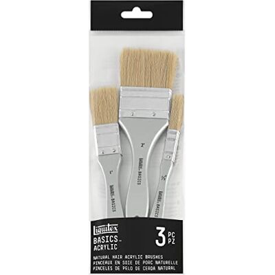 Liquitex Basics Természetes szőr akrilfestő ecsetek - Szett 3 Liquitex Basics Természetes szőr akrilfestő ecsetek - Szett 3
