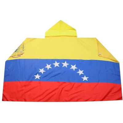 AZ FLAG Umhangflagge Venezuela 150x90 cm Bolivarische Republik Venezuela Cape Fahne 100% Polyester mit integrierten Ärmeln und Kapuze Body Flag 80g AZ FLAG Umhangflagge Venezuela 150x90 cm Bolivarische Republik Venezuela Cape Fahne 100% Polyester mit integrierten Ärmeln und Kapuze Body Flag 80g