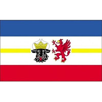 AZ FLAG Flagge Mecklenburg-Vorpommern 90x60 cm Mecklenburg-Vorpommern Fahne 100% Polyester mit Messing-Ösen 50g AZ FLAG Flagge Mecklenburg-Vorpommern 90x60 cm Mecklenburg-Vorpommern Fahne 100% Polyester mit Messing-Ösen 50g
