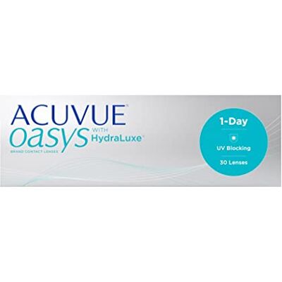 Acuvue OASYS 1-Day Tageskontaktlinsen helfen das Gefühl von müden & trockenen Augen zu reduzieren – Tageskontaktlinsen mit 2.5 dpt und BC 8.5 – UV Schutz & Komfortables Tragegefühl – 30 Linsen Acuvue OASYS 1-Day Tageskontaktlinsen helfen das Gefühl von müden & trockenen Augen zu reduzieren – Tageskontaktlinsen mit 2.5 dpt und BC 8.5 – UV Schutz & Komfortables Tragegefühl – 30 Linsen