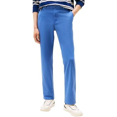 Tommy Hilfiger Herren Chino Hose Core Denton Essential Twill Straight Fit, Blau (Angora Blue), 30W/38L Tommy Hilfiger Herren Chino Hose Core Denton Essential Twill Straight Fit, Blau (Angora Blue), 30W/38L