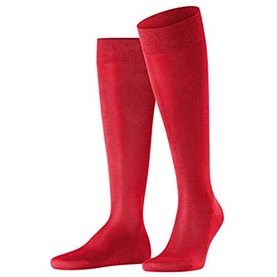 FALKE Herren Kniestrümpfe Tiago M Kh nachhaltige Fil D'Ecosse Baumwolle lang einfarbig 1 Paar, Rot Scarlet 8228, 39-40 FALKE Herren Kniestrümpfe Tiago M Kh nachhaltige Fil D'Ecosse Baumwolle lang einfarbig 1 Paar, Rot Scarlet 8228, 39-40