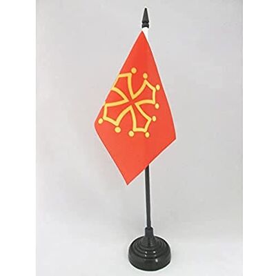 AZ FLAG Tischflagge Midi-Pyrénées Okzitanien 15x10 cm Occitanie Tischfahne 10 x 15 Cm Flaggen AZ FLAG Tischflagge Midi-Pyrénées Okzitanien 15x10 cm Occitanie Tischfahne 10 x 15 Cm Flaggen