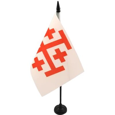 AZ FLAG Tischflagge Orden Vom Heiligen Grab Zu Jerusalem 21x14 cm Ossh Tischfahne 14 x 21 Cm Flaggen AZ FLAG Tischflagge Orden Vom Heiligen Grab Zu Jerusalem 21x14 cm Ossh Tischfahne 14 x 21 Cm Flaggen