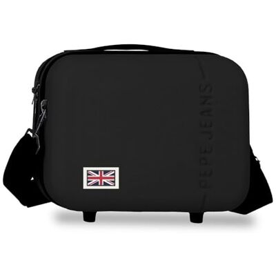 Pepe Jeans Aris Nececer, anpassungsfähig, schwarz, 25 x 21 x 15 cm, aus robustem ABS 7.8L 0.8 kgs von Joumma Bags Pepe Jeans Aris Nececer, anpassungsfähig, schwarz, 25 x 21 x 15 cm, aus robustem ABS 7.8L 0.8 kgs von Joumma Bags