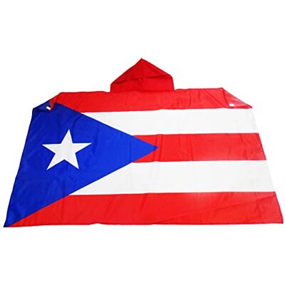 AZ FLAG Umhangflagge Puerto Rico 150x90 cm Portoriko Cape Fahne 100% Polyester mit integrierten Ärmeln und Kapuze Body Flag 80g AZ FLAG Umhangflagge Puerto Rico 150x90 cm Portoriko Cape Fahne 100% Polyester mit integrierten Ärmeln und Kapuze Body Flag 80g
