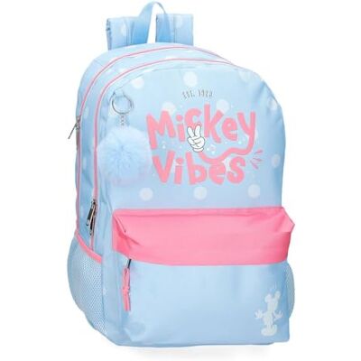 Disney Mickey Vibes Világoskék Poliészter Iskolatáska - Hátizsák Disney Mickey Vibes Világoskék Poliészter Iskolatáska - Hátizsák