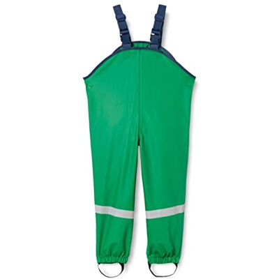 Playshoes Matschhose Regenlatzhose Fleece-Futter Unisex Kinder Wind- und wasserdichte Regenhose Regenbekleidung, grün, 104 Playshoes Matschhose Regenlatzhose Fleece-Futter Unisex Kinder Wind- und wasserdichte Regenhose Regenbekleidung, grün, 104