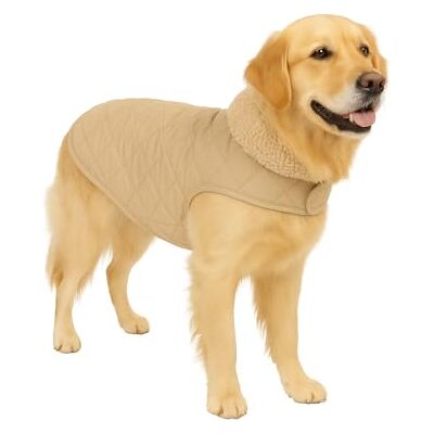 Flamingo Hundemantel – Bonnie – Beige – A: 55 cm B: 40–48 cm C: 68–74 cm – Premium Line – wasserabweisend, waschbar bei 30 °C, Klettverschluss, Plüschfutter Flamingo Hundemantel – Bonnie – Beige – A: 55 cm B: 40–48 cm C: 68–74 cm – Premium Line – wasserabweisend, waschbar bei 30 °C, Klettverschluss, Plüschfutter