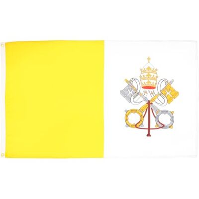 AZ FLAG Flagge Vatikanstadt 90x60 cm Staat Vatikanstadt Fahne 100% Polyester mit Messing-Ösen 50g AZ FLAG Flagge Vatikanstadt 90x60 cm Staat Vatikanstadt Fahne 100% Polyester mit Messing-Ösen 50g