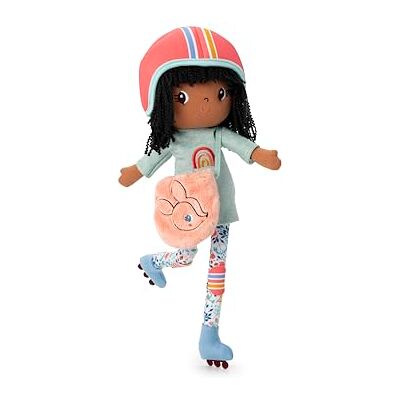 Lilliputiens , Liza, Stoffpuppe auf Rollschuhen, ab 2 Jahren Abnehmbarer Helm und Kleid, Handtasche, Wollgarnhaar und Füllung aus recyceltem Polyester Lilliputiens , Liza, Stoffpuppe auf Rollschuhen, ab 2 Jahren Abnehmbarer Helm und Kleid, Handtasche, Wollgarnhaar und Füllung aus recyceltem Polyester