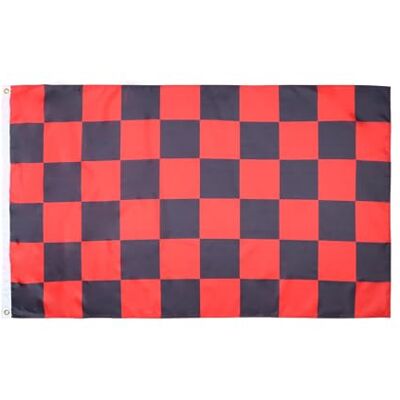 AZ FLAG Flagge Zielflagge Rotes Und Schwarzes 150x90 cm Rennflagge Fahne 100% Polyester mit Messing-Ösen 110g AZ FLAG Flagge Zielflagge Rotes Und Schwarzes 150x90 cm Rennflagge Fahne 100% Polyester mit Messing-Ösen 110g