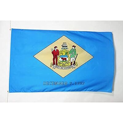 AZ FLAG Flagge Delaware 150x90 cm Bundesstaat Delaware Fahne 100% Polyester mit Messing-Ösen 110g AZ FLAG Flagge Delaware 150x90 cm Bundesstaat Delaware Fahne 100% Polyester mit Messing-Ösen 110g