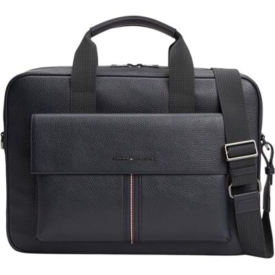 Tommy Hilfiger Herren Laptoptasche Central mit abnehmbarem Schultergurt, Blau (Space Blue), Einheitsgröße Tommy Hilfiger Herren Laptoptasche Central mit abnehmbarem Schultergurt, Blau (Space Blue), Einheitsgröße