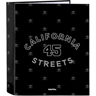 safta CALIFORNIA Ringordner mit 4 Ringen, ideal für Kinder verschiedener Altersgruppen, bequem und vielseitig, Qualität und Widerstandsfähigkeit, 27 x 6 x 33 cm, Schwarz safta CALIFORNIA Ringordner mit 4 Ringen, ideal für Kinder verschiedener Altersgruppen, bequem und vielseitig, Qualität und Widerstandsfähigkeit, 27 x 6 x 33 cm, Schwarz
