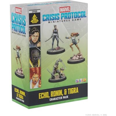 Asmodee , Marvel: Crisis Protocol – Echo, Ronin & Tigra, Character Pack, Atomic Mass Games, Tabletop, 2 Players, from Age 14+, 90-120 Minutes, English, French and Spanish Asmodee , Marvel: Crisis Protocol – Echo, Ronin & Tigra, Character Pack, Atomic Mass Games, Tabletop, 2 Players, from Age 14+, 90-120 Minutes, English, French and Spanish