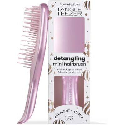 Tangle Teezer The Ultimate Detangler Chrome Mini-Haarbürste Glattes bis lockiges Haar Entwirrbürste Zweistufige Borsten reduzieren Haarbruch Satin-Rosé Nasses & trockenes Haar Tangle Teezer The Ultimate Detangler Chrome Mini-Haarbürste Glattes bis lockiges Haar Entwirrbürste Zweistufige Borsten reduzieren Haarbruch Satin-Rosé Nasses & trockenes Haar