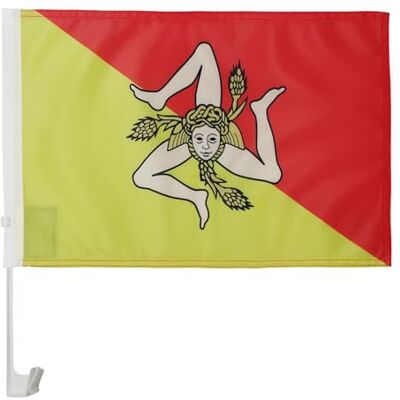 AZ Flag - Sicile 45x30 - PVC bottal - Ablakrögzítés - Autózás zászló AZ Flag - Sicile 45x30 - PVC bottal - Ablakrögzítés - Autózás zászló