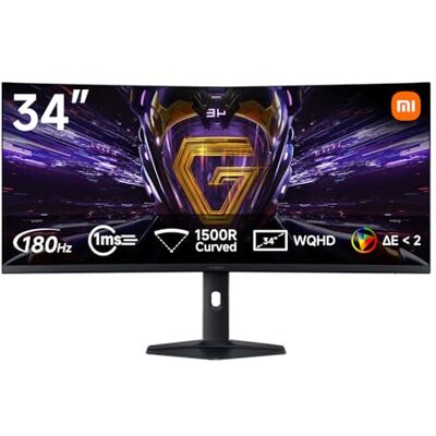 Xiaomi 34 Zoll 2K Curved Gaming Monitor, 180Hz,1ms GTG, 1500R, C34WQDA-RGGL Xiaomi 34 Zoll 2K Curved Gaming Monitor, 180Hz,1ms GTG, 1500R, C34WQDA-RGGL