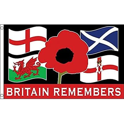 AZ FLAG Flagge Britain Remembers Ersten Weltkrieg 150x90 cm Wwi Fahne 100% Polyester mit Messing-Ösen 110g AZ FLAG Flagge Britain Remembers Ersten Weltkrieg 150x90 cm Wwi Fahne 100% Polyester mit Messing-Ösen 110g