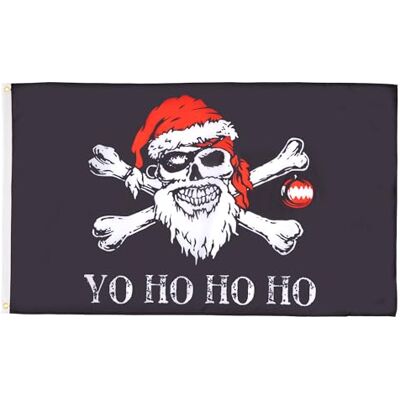 AZ FLAG Flagge Weihnachtsmann Pirat 90x60 cm Fröhliche Weihnachten Fahne 100% Polyester mit Messing-Ösen 50g AZ FLAG Flagge Weihnachtsmann Pirat 90x60 cm Fröhliche Weihnachten Fahne 100% Polyester mit Messing-Ösen 50g