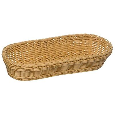 APS Baguette Korb, oval "PROFI LINE" Körbchen, Flechtkorb aus Polypropylen Abmessungen: 28 x 16 cm/Höhe: 8 cm/Farbe: Beige APS Baguette Korb, oval "PROFI LINE" Körbchen, Flechtkorb aus Polypropylen Abmessungen: 28 x 16 cm/Höhe: 8 cm/Farbe: Beige