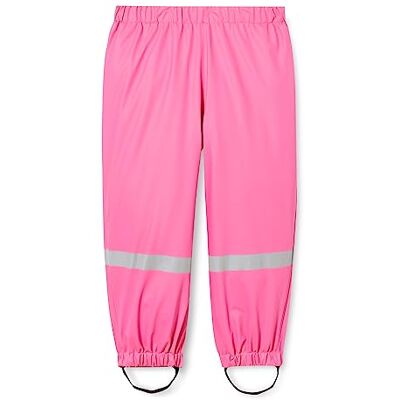 Playshoes Matschhose Regenlatzhose Fleece-Futter Unisex Kinder Wind- und wasserdichte Regenhose Regenbekleidung, pink Bundhose, 104 Playshoes Matschhose Regenlatzhose Fleece-Futter Unisex Kinder Wind- und wasserdichte Regenhose Regenbekleidung, pink Bundhose, 104