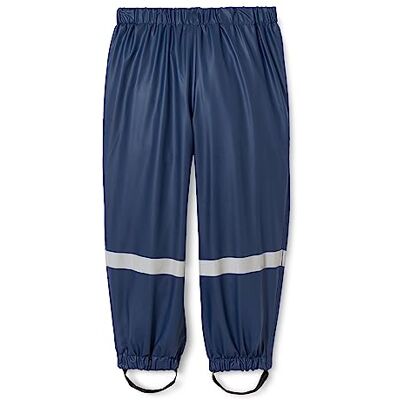 Playshoes Matschhose Regenlatzhose Fleece-Futter Unisex Kinder Wind- und wasserdichte Regenhose Regenbekleidung, Marine Bundhose, 104 Playshoes Matschhose Regenlatzhose Fleece-Futter Unisex Kinder Wind- und wasserdichte Regenhose Regenbekleidung, Marine Bundhose, 104