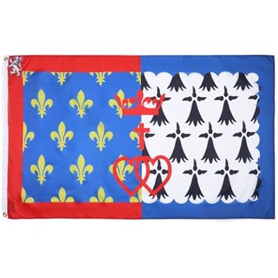 AZ FLAG Flagge Pays De La Loire 150x90 cm Pays De La Loire Fahne 100% Polyester mit Messing-Ösen 110g AZ FLAG Flagge Pays De La Loire 150x90 cm Pays De La Loire Fahne 100% Polyester mit Messing-Ösen 110g