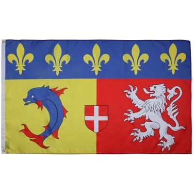 AZ FLAG Flagge Rhône-Alpes 150x90 cm Rhône-Alpes Fahne 100% Polyester mit Messing-Ösen 110g AZ FLAG Flagge Rhône-Alpes 150x90 cm Rhône-Alpes Fahne 100% Polyester mit Messing-Ösen 110g
