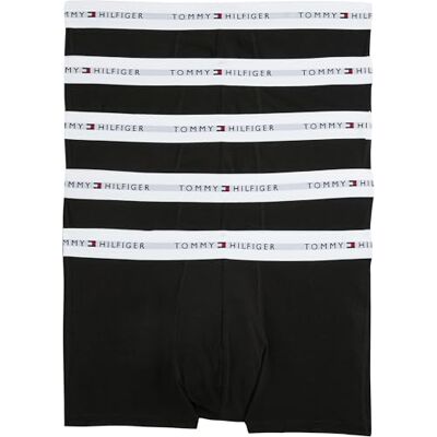 Tommy Hilfiger Herren Boxershorts Trunks Unterwäsche, Mehrfarbig (Black/Black/Black/Black/Black), M Tommy Hilfiger Herren Boxershorts Trunks Unterwäsche, Mehrfarbig (Black/Black/Black/Black/Black), M