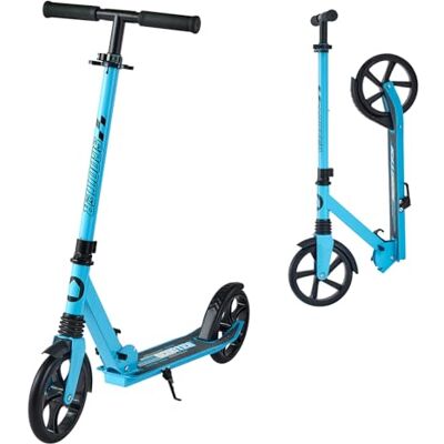 VEVOR Scooter (2 Räder) für Kinder ab 8 Jahren, Cityroller Kinderroller Straßenroller mit höhenverstellbarem Lenker & rutschfestem Deck, Faltbarer Tretroller bis zu 100 kg, Schwarz + Blau VEVOR Scooter (2 Räder) für Kinder ab 8 Jahren, Cityroller Kinderroller Straßenroller mit höhenverstellbarem Lenker & rutschfestem Deck, Faltbarer Tretroller bis zu 100 kg, Schwarz + Blau