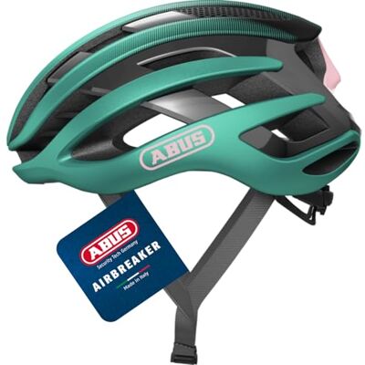ABUS Rennradhelm AirBreaker High-End Fahrradhelm für den professionellen Radsport für Jugendliche und Erwachsene Helm für Damen und Herren blau (Tropical Turquoise), Größe L ABUS Rennradhelm AirBreaker High-End Fahrradhelm für den professionellen Radsport für Jugendliche und Erwachsene Helm für Damen und Herren blau (Tropical Turquoise), Größe L