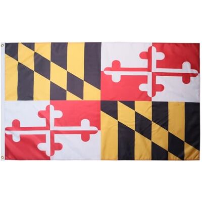 AZ FLAG Flagge Maryland 90x60 cm Bundesstaat Maryland Fahne 100% Polyester mit Messing-Ösen 50g AZ FLAG Flagge Maryland 90x60 cm Bundesstaat Maryland Fahne 100% Polyester mit Messing-Ösen 50g
