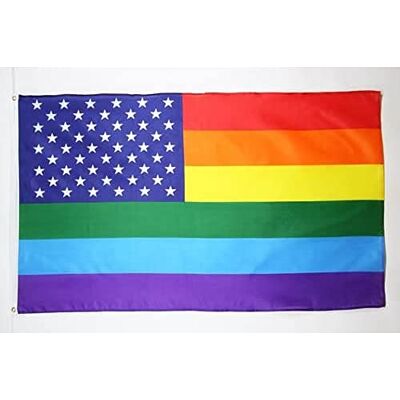 Az Flag Amerikai szivárványzászló 150x90cm - Zászló - Szivárvány zászló USA Az Flag Amerikai szivárványzászló 150x90cm - Zászló - Szivárvány zászló USA
