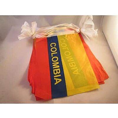 AZ FLAG Fahnenkette Kolumbien Mit Anmeldungen 4 Meter Mit 20 Flaggen 15x10 cm Kolumbianische Girlande Flaggenkette 10 x 15 Cm AZ FLAG Fahnenkette Kolumbien Mit Anmeldungen 4 Meter Mit 20 Flaggen 15x10 cm Kolumbianische Girlande Flaggenkette 10 x 15 Cm