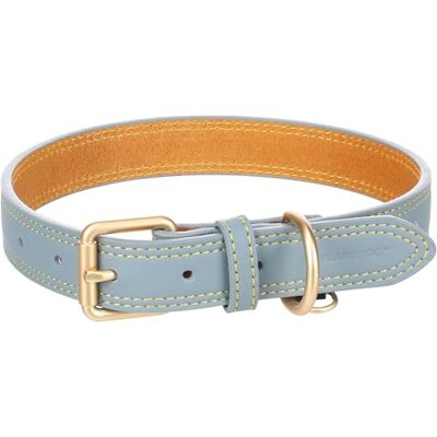 Flamingo Halsband für Hund Virginia hellblau L 43-53cm 25mm Mit einem Ring für ID-Anhänger Genäht für extra Stärke Flamingo Halsband für Hund Virginia hellblau L 43-53cm 25mm Mit einem Ring für ID-Anhänger Genäht für extra Stärke