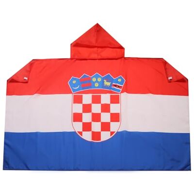 AZ FLAG Umhangflagge Kroatien 150x90 cm Kroatische Cape Fahne 100% Polyester mit Messing-Ösen 110g AZ FLAG Umhangflagge Kroatien 150x90 cm Kroatische Cape Fahne 100% Polyester mit Messing-Ösen 110g