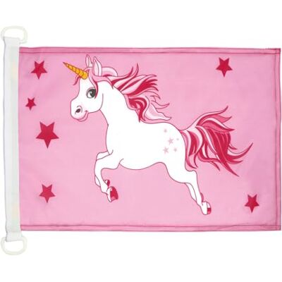 AZ FLAG Bootsflagge Rosaes Einhorn 45x30 cm, Aussenverwendung Unicorn Bootsfahne Aus Gestricktem Polyester Mit Plastikringen AZ FLAG Bootsflagge Rosaes Einhorn 45x30 cm, Aussenverwendung Unicorn Bootsfahne Aus Gestricktem Polyester Mit Plastikringen