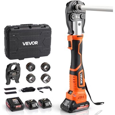 VEVOR Pressmaschine, 18-V-Elektro-Rohrpresswerkzeug-Set für PEX- & Aluminium-Kunststoff-Rohre – mit Pressbacken U16, U20, U25 & U32, 2 x 2-Ah-Akkus, Schnellladegerät & Tragekoffer VEVOR Pressmaschine, 18-V-Elektro-Rohrpresswerkzeug-Set für PEX- & Aluminium-Kunststoff-Rohre – mit Pressbacken U16, U20, U25 & U32, 2 x 2-Ah-Akkus, Schnellladegerät & Tragekoffer