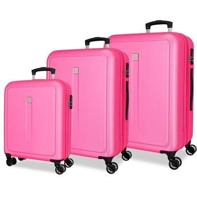 Roll Road Kambodscha Kofferset, Rosa, 55/65/75 cm, starr, 11,1 kg, seitlicher Kombinationsverschluss, ABS, 11,1 kg, 190 l, Handgepäck, Rosa, Talla única, Koffer-Set Roll Road Kambodscha Kofferset, Rosa, 55/65/75 cm, starr, 11,1 kg, seitlicher Kombinationsverschluss, ABS, 11,1 kg, 190 l, Handgepäck, Rosa, Talla única, Koffer-Set