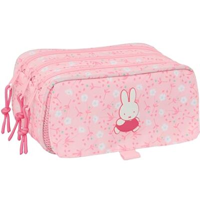 safta Miffy Flores Federmäppchen mit 3 Fächern, für Kinder, ideal für Kinder im Schulalter, bequem und vielseitig, Qualität und Widerstandsfähigkeit, 21,5 x 8 x 10 cm, Pink, M, Casual safta Miffy Flores Federmäppchen mit 3 Fächern, für Kinder, ideal für Kinder im Schulalter, bequem und vielseitig, Qualität und Widerstandsfähigkeit, 21,5 x 8 x 10 cm, Pink, M, Casual