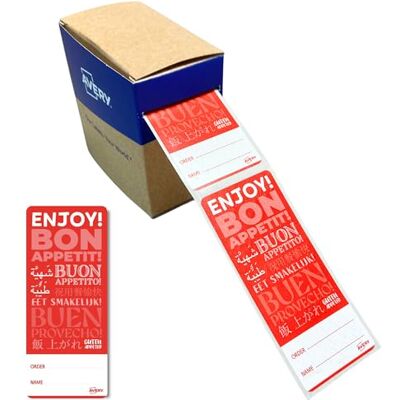 Avery Verschlussetiketten für Lebensmittellieferungen (rot 40 x 95 mm 250 Stück auf Rolle beschreibbar manipulationssicher) FTSEALR-250 Avery Verschlussetiketten für Lebensmittellieferungen (rot 40 x 95 mm 250 Stück auf Rolle beschreibbar manipulationssicher) FTSEALR-250