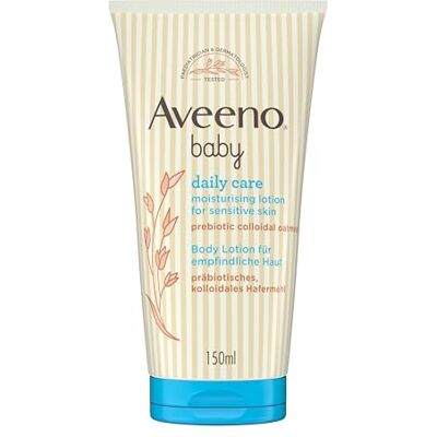 Aveeno ® Baby Daily Care Bodylotion, 150 ml Körperecreme mit beruhigendem präbiotischem kolloidalem Hafermehl für normale bis trockene, empfindliche Haut Aveeno ® Baby Daily Care Bodylotion, 150 ml Körperecreme mit beruhigendem präbiotischem kolloidalem Hafermehl für normale bis trockene, empfindliche Haut