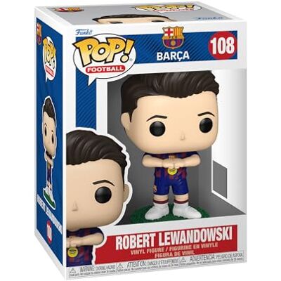 Funko POP! Football: Barcelona Robert Lewandowski Offizieller Fanartikel und Merch Vinyl Sammelfigur als Regal Deko Geschenkidee zum Geburtstag für Fans und Sammler Funko POP! Football: Barcelona Robert Lewandowski Offizieller Fanartikel und Merch Vinyl Sammelfigur als Regal Deko Geschenkidee zum Geburtstag für Fans und Sammler