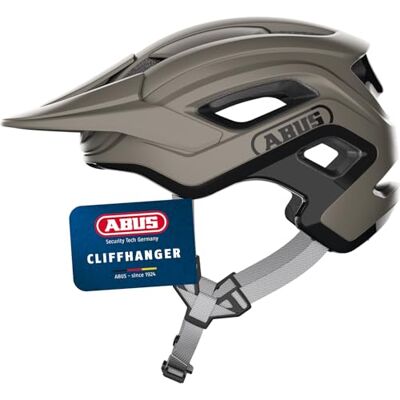 ABUS MTB-Helm Cliffhanger Fahrradhelm für anspruchsvolle Trails mit großen Lüftungsöffnungen & TriVider Riemensystem für Damen und Herren Grau, Größe M ABUS MTB-Helm Cliffhanger Fahrradhelm für anspruchsvolle Trails mit großen Lüftungsöffnungen & TriVider Riemensystem für Damen und Herren Grau, Größe M