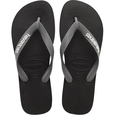 Havaianas Top Logo Pop Up Unisex Flip Flops Schwarz/Stahlgrau 37/38 EU Havaianas Top Logo Pop Up Unisex Flip Flops Schwarz/Stahlgrau 37/38 EU
