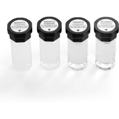 VEVOR Trübungskalibrierlösungs-Kit 20/100/400/800 NTU je 20 ml, 4 Stk. Standard-Trübungslösungs-Nachfüllung für TN2000-Trübungsmessgerät, stoßfester Schutzeinsatz, versiegeltes Flaschendesign VEVOR Trübungskalibrierlösungs-Kit 20/100/400/800 NTU je 20 ml, 4 Stk. Standard-Trübungslösungs-Nachfüllung für TN2000-Trübungsmessgerät, stoßfester Schutzeinsatz, versiegeltes Flaschendesign