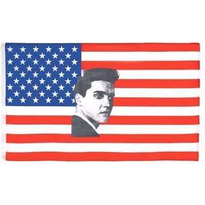 AZ FLAG Flagge Usa Mit Elvis Presley 90x60 cm Vereinigten Staaten Von Amerika Fahne 100% Polyester mit Messing-Ösen 50g AZ FLAG Flagge Usa Mit Elvis Presley 90x60 cm Vereinigten Staaten Von Amerika Fahne 100% Polyester mit Messing-Ösen 50g